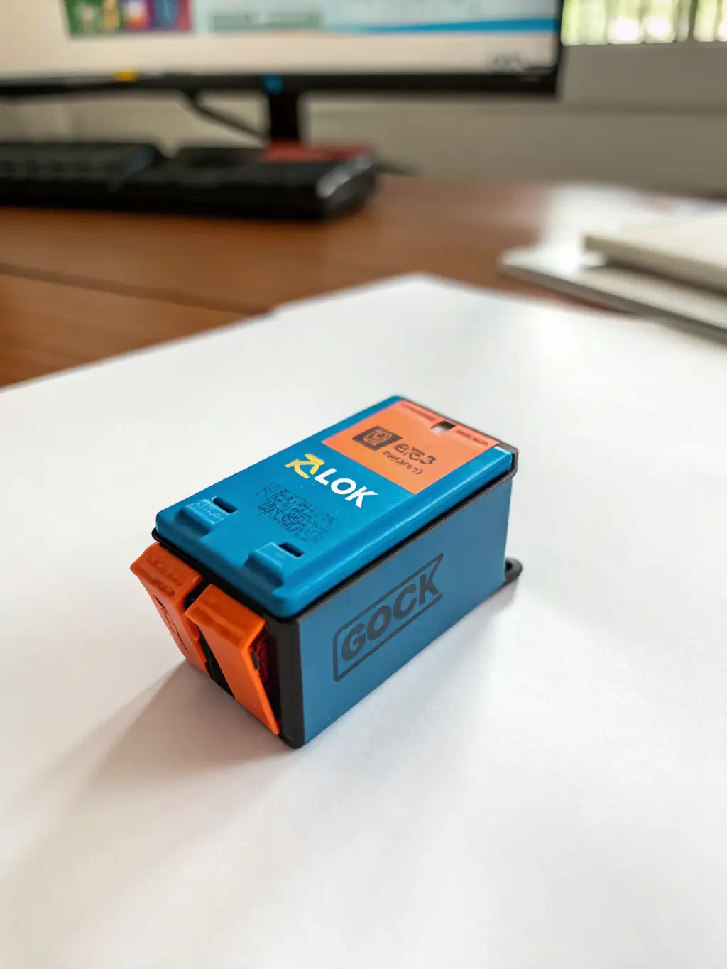 A photo of a set of high-yield ink cartridges for inkjet printers, neatly arranged to showcase the range of colors available.